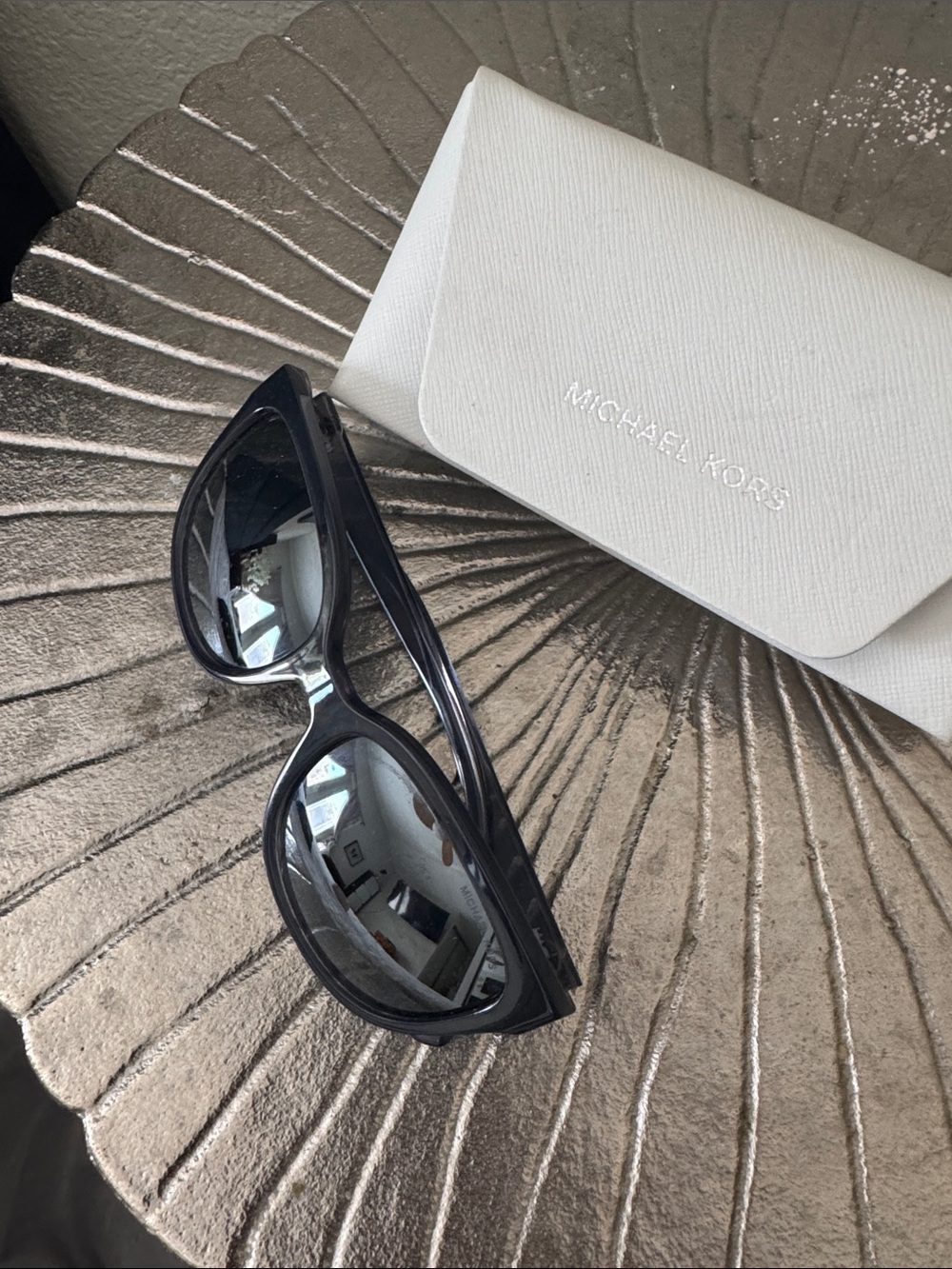Michael Kors White Case with Dark Gray Sunglasses - Picture 3 of 3